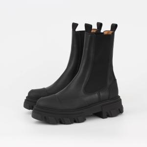 GANNI ガニー ロングブーツ High Chelsea Boot S1922 GANNI ガニー ロングブーツ High Chelsea Boot Black Stitch