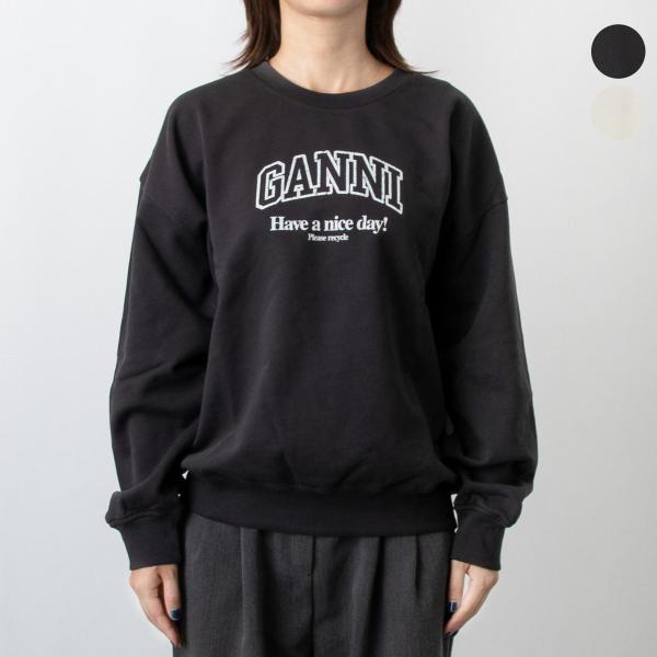 Ganni Ganni ISOLI OVERSIZED SWEATSHIRT スウェット T4013