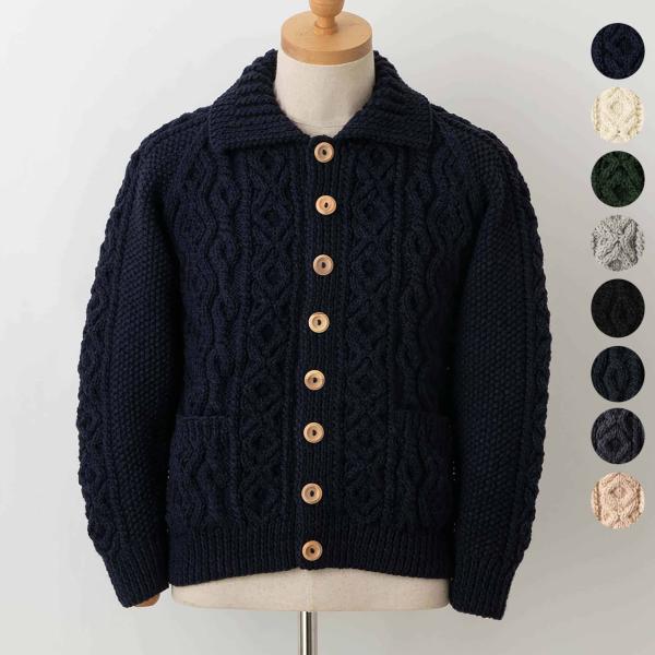 インバーアラン メンズ レディース 長袖ニットカーディガン ARAN LUMBER CARDIGAN...