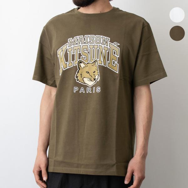 メゾン キツネ MAISON KITSUNE メンズ 半袖Tシャツ CAMPUS FOX RELAX...