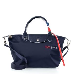 ロンシャン LONGCHAMP レディース トップハンドルバッグ S ネイビー LE PLIAGE TRES PARIS TOP HANDLE BAG S ル プリアージュ トレパリ 1512 HBG 006 MARINE｜chgardens