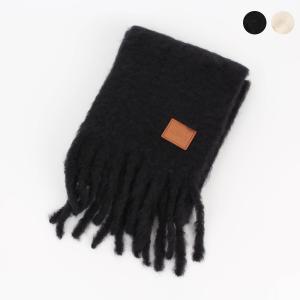 LOEWE（ロエベ） ANAGRAM SCARF ウール+カシミヤ バイカラー スカーフ