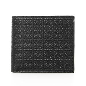 ロエベ LOEWE 財布 メンズ 二つ折り財布 ブラック REPEAT  リピート BIFOLD COIN WALLET C499501X01 1100 BLACK｜chgardens