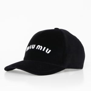 ミュウミュウ MIU MIU レディース キャップ VELVET BASEBALL CAP ベースボールキャップ 5HC179 068｜chgardens