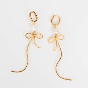 MARNI マルニ ピアス BOW DROP EARRINGS WITH PEARLS リボンドロップ  