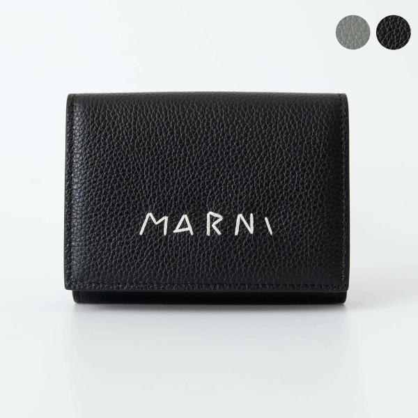 マルニ MARNI 財布 メンズ 三つ折り財布 ブラック TRIFOLD メンディング PFMI00...