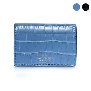 SMYTHSON Panama 二つ折りカードケース 名刺入れ ネイビーレザー Smythson スマイソン SMYTHSON 名刺入れ（カードケース） PANAMA