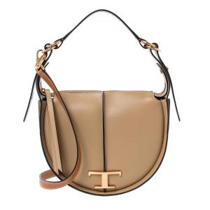 トッズ TOD'S バッグ レディース 2WAYショルダーバッグ T TIMELESS HOBO BAG SMALL T タイムレス レザー ホーボー バッグ スモール XBWTSAE9200 ZMB 4O98 BEIGE｜chgardens