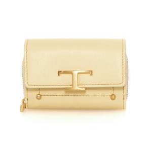 トッズ TOD'S 財布 レディース 二つ折り財布 イエロー TIMELESS タイムレス LEATHER COIN PURSE XAWTSAE8202 ROR G027 YELLOW｜chgardens