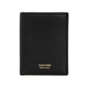 トムフォード TOM FORD 財布 メンズ 二つ折り財布 FOLDING CARD HOLDER W/CASH SLOT Y0279 LCL158G 1N001 BLACK/GOLD｜ChelseagardensUK