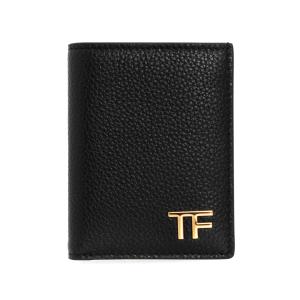 トムフォード TOM FORD 財布 メンズ 二つ折り財布 FOLDING CARD HOLDER W/CASH SLOT YT279 LCL158G 1N001 BLACK/GOLD