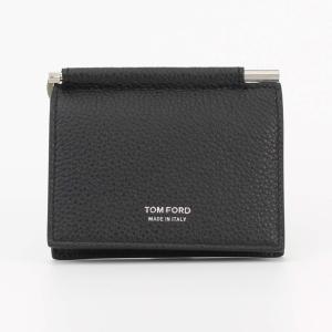 トムフォード TOM FORD 財布 メンズ カードケース（マネークリップ） T LINE FOLDING MONEY CLIP CARDHOLDER Y0340 LCL158G 1N001 BLACK/GOLD