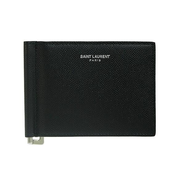 サンローランパリ 財布 メンズ 二つ折財布(マネークリップ) ブラック CLASSIC SAINT ...