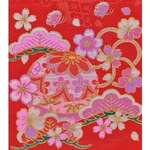 刺繍 名前旗 慶祝 花手毬(松竹梅) 中サイズ...の詳細画像4