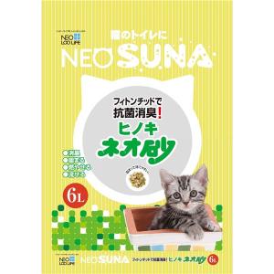 （まとめ） ネオ砂ヒノキ6L 〔猫砂〕〔ペット用品〕 〔×8セット〕｜chibamart