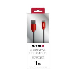 (まとめ)NISSAN 公式ライセンス品 NISMO CHARGE ＆ SYNC USB CABLE FOR IPHONE RED NMUJ-LP1RD〔×2セット〕｜chibamart