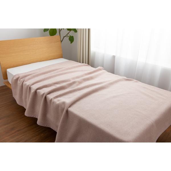 ウール100％ 毛布/寝具 〔シングル ピンク〕 約140×200cm 洗える 日本製 保温性 吸湿...