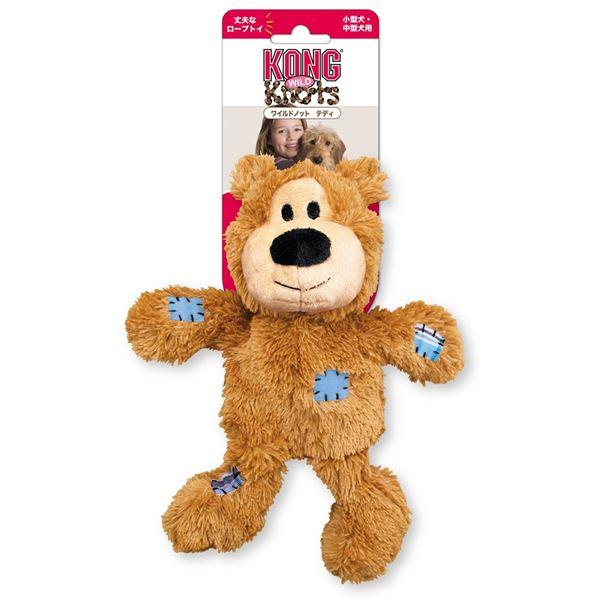 (まとめ) KONG(コング) ワイルドノット テディ M ブラウン (ペット用品) 〔×3セット〕