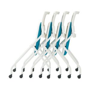 ライオン事務器 LEOネスティングチェア ホワ...の詳細画像4