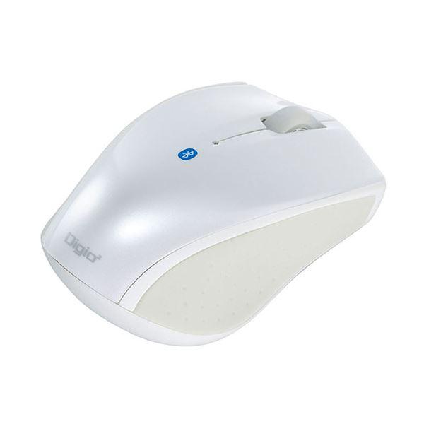 Digio デジオ 小型 Bluetooth 3ボタンBlueLEDマウス ホワイト MUS-BKT...