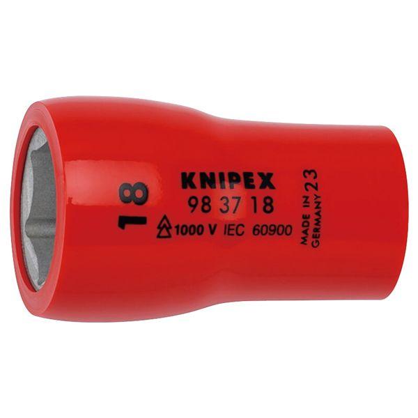 KNIPEX クニペックス 3/8SQ 1000V絶縁ヘキサゴンソケット 全長49mm 9837-1...