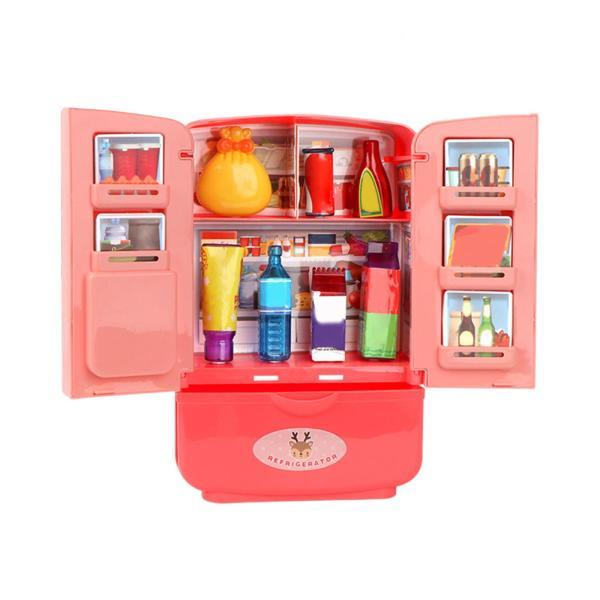 ピンク キッズミニ冷蔵庫 子供のシミュレーション冷蔵庫ギフト家具