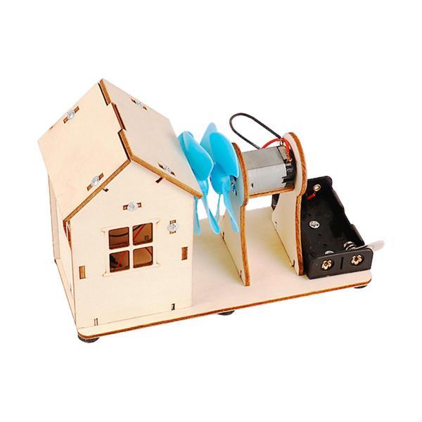 DIY 風力発電機 おもちゃ 物理学実験プロジェクト 木のおもちゃ 女の子 子供用