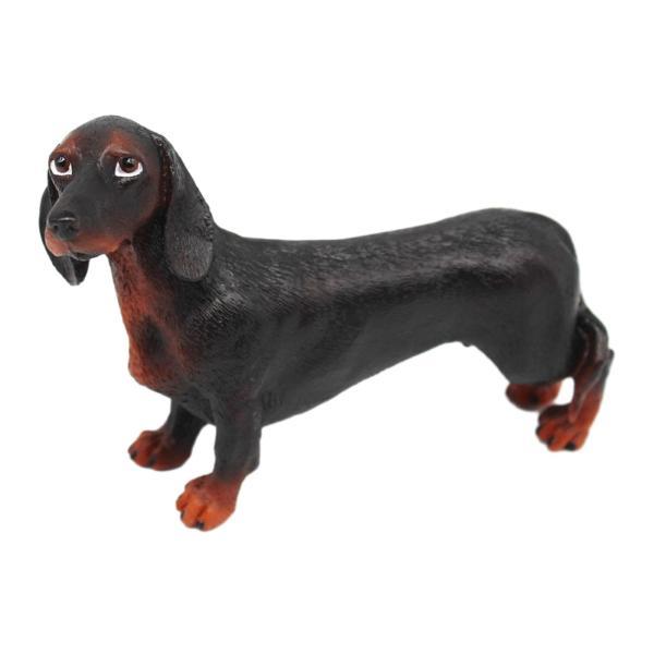 犬の像ダックスフントミニチュア置物ペットの犬良い職人技犬の像の置物リビングルームのデスクトップの装飾