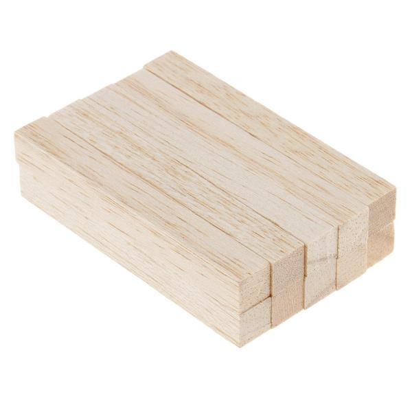 木工用品 趣味用 棒 四角スティック 手作り 木製玩具 建物模型 材料 全4サイズ - 80mm(1...