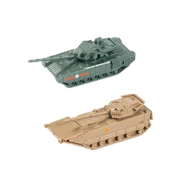 2 個 1:144 パズル戦車モデルミニチュアクラフト装甲戦車おもちゃ追跡クローラー戦車男の子用記念...