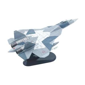 ダイキャスト合金モデル 1/100 スケール SU57 戦闘機シミュレーション飛行機 スタンド付き ...