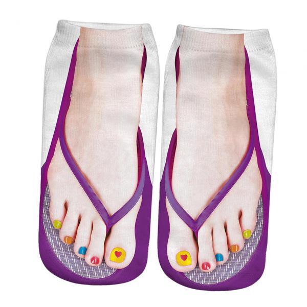 スタイルB プリントソックス 3D パターン靴下女性プリント靴下マニキュア
