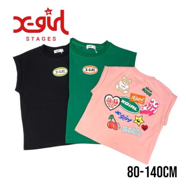 2024春夏新作 X-girl stages バックマルチロゴ半袖Tシャツ No.9241208 エ...