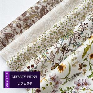 カットクロス　 ＜カフェラテ＞  おためし　はぎれ　5種類セット　約30×25cm　　リバティプリント