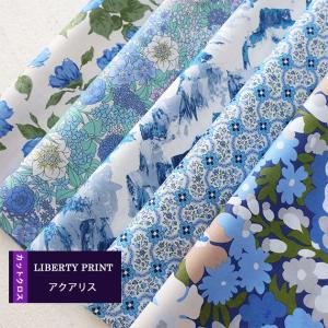 カットクロス　＜アクアリス＞　ブルー系　定番　ハンドメイド　LIBERTY　 はぎれ 5種類セット　 約30×25cm　リバティ