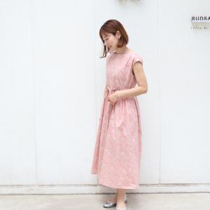 リバティ ワンピース ボートネック フレンチス...の詳細画像1