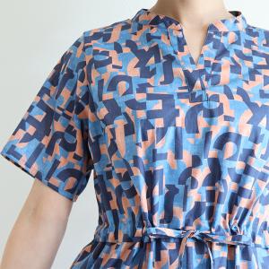 リバティ 半袖ワンピ スキッパーOP <スロー...の詳細画像4