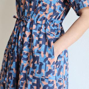 リバティ 半袖ワンピ スキッパーOP <スロー...の詳細画像5