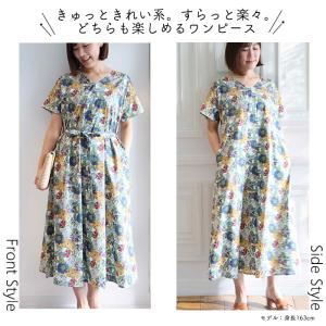 リバティ ワンピース Aライン <アンジェリカ...の詳細画像3