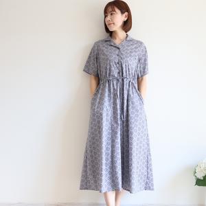 リバティ 半袖ワンピ オープンカラーOP <マ...の詳細画像1