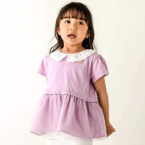 半袖Ｔシャツ SLAP 紫 レース襟 女｜chibikko-house-noma