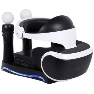 PSVR スタンド 4in1 Move 充電 ヘッドセット 収納 プロセッサー 