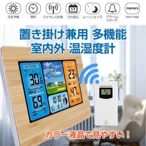 温湿度計 カラー 液晶 置き掛け兼用 多機能 温度計