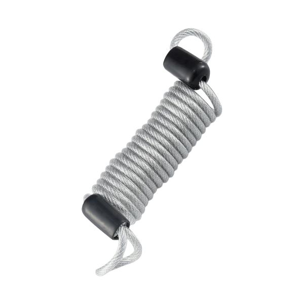 コイル式 伸縮 ケーブル 100cm スチール製 軽量 コンパクト ◇CH-LT-T01