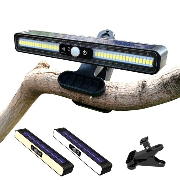 36LED ソーラーライト クリップ式 太陽光充電 人感 センサー 防犯対策 屋外 室外 ガーデンラ...