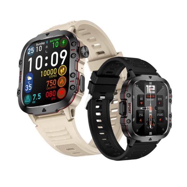 QX11 スマートウォッチ 1.96インチ 腕時計 通話 通知 スマホ GloryFit アプリ連携...