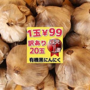 【229（にんにく）の日限定】黒にんにく 訳あり 熟成 にんにく 送料無料 有機 20玉 オーガニック ちこり村 自然食品