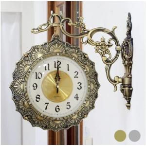 フクロウデザイン 両面メタル掛け時計 (Owl Double-sided Metal Wall 