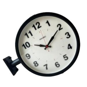 両面電波掛け時計 manbo-cr 電波時計 無音 プレゼント 壁掛け時計