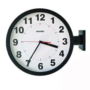 両面電波掛け時計 manbo double face wall clock 電波時計 無音